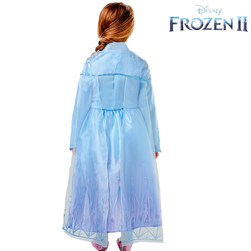 blaues Kleid von Hinten mit Tüll am Rücken für Mädchen