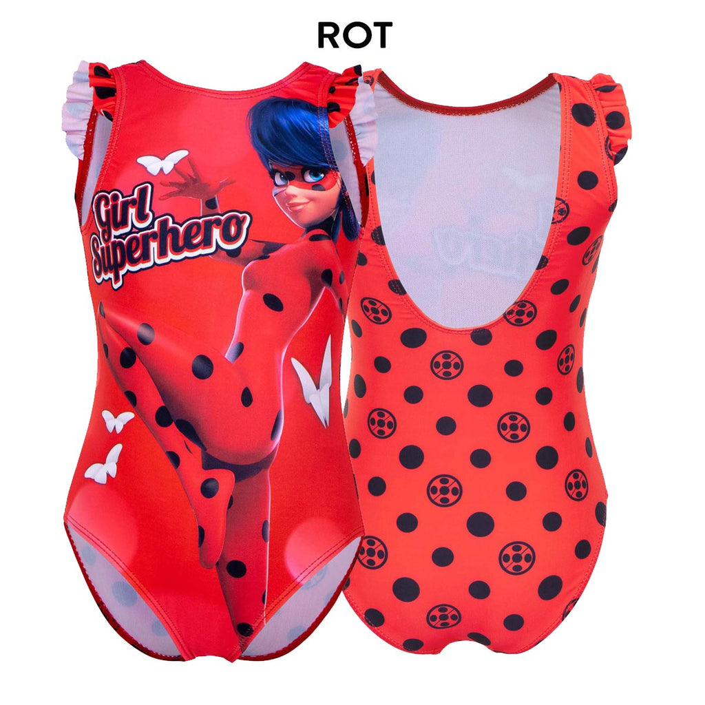Ladybug Badeanzug für Kinder rot  Mädchen