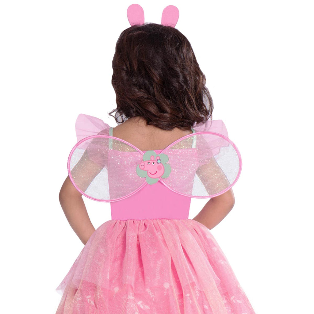 rosanes Kleid mit Flügeln am Rücken