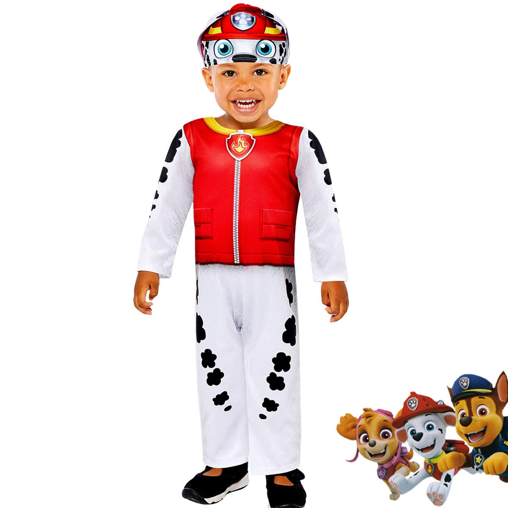 Marshall Kostüm Paw Patrol rot weiss Kinder Dalmatiner Hund